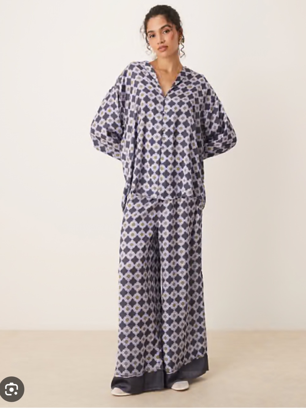 NWT Intimately Free People Dreamy Days Pajama Set in Navy Medium